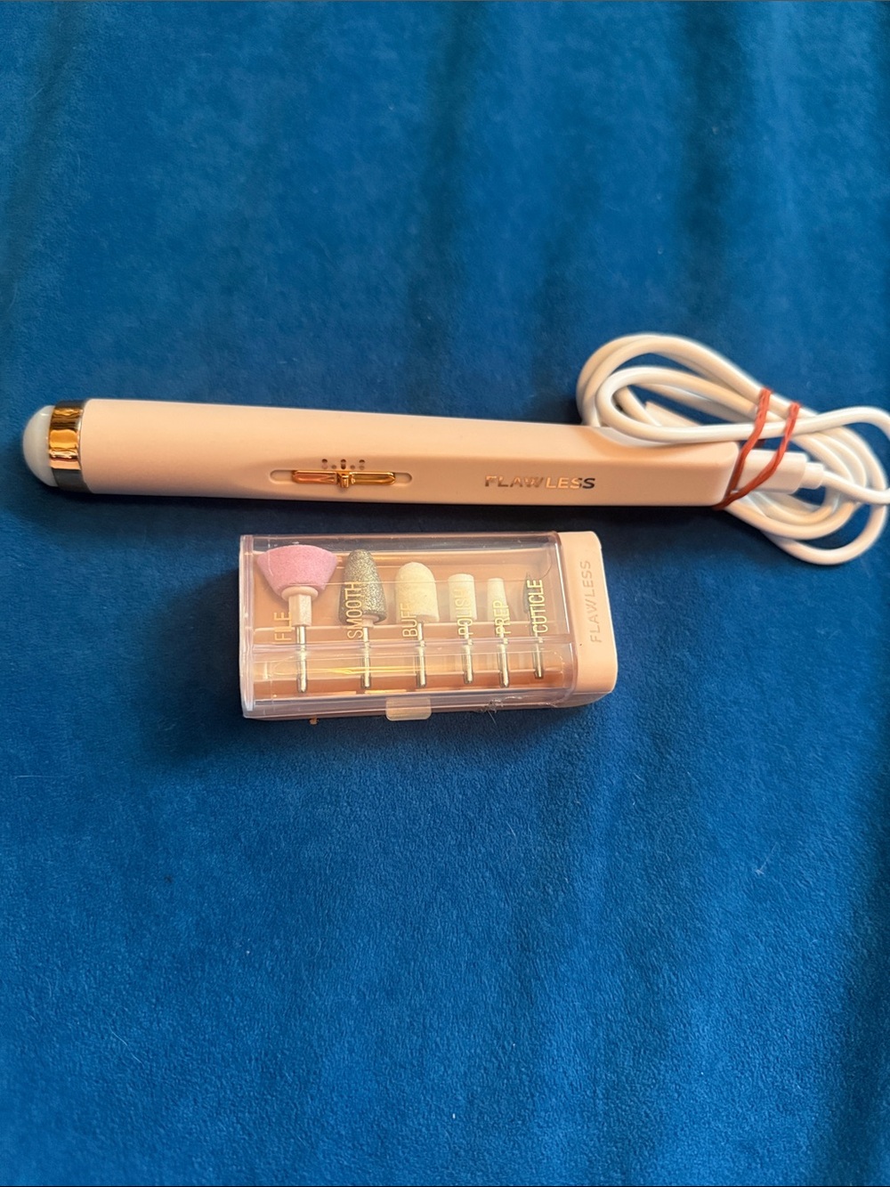 Flawless Pink Electric Nail Drill Kit with Bits